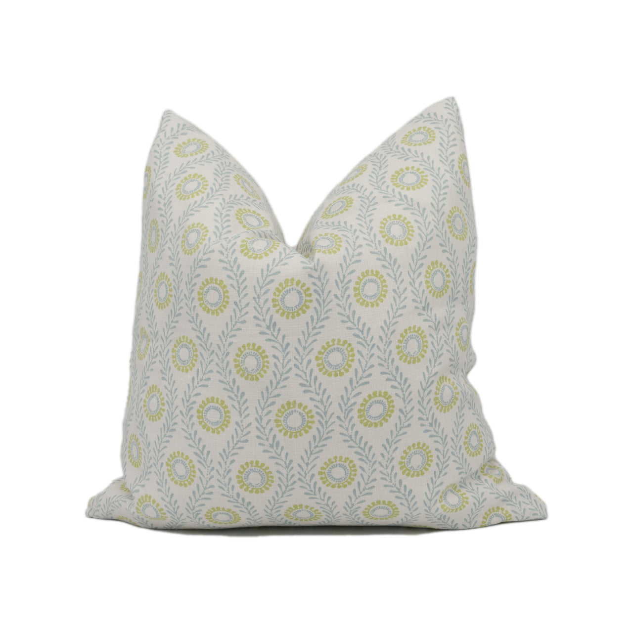 Colefax and Fowler - Swift - Leaf / Aqua - Charming Scandi Designer Cushion Cover - Handmade Throw Pillow Luxury Home Décor