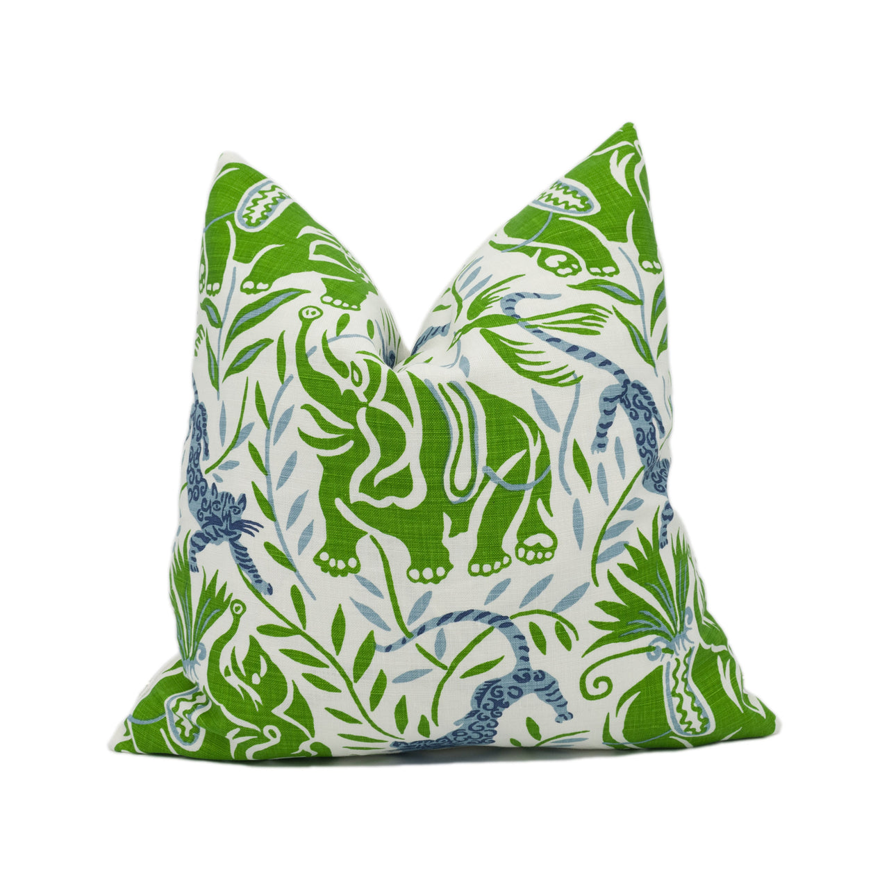 Christopher Farr - La Jungle - Green - Raoul Dufy Inspired Exotic Wildlife Cushion Cover - Handmade Throw Pillow - Designer Home Décor