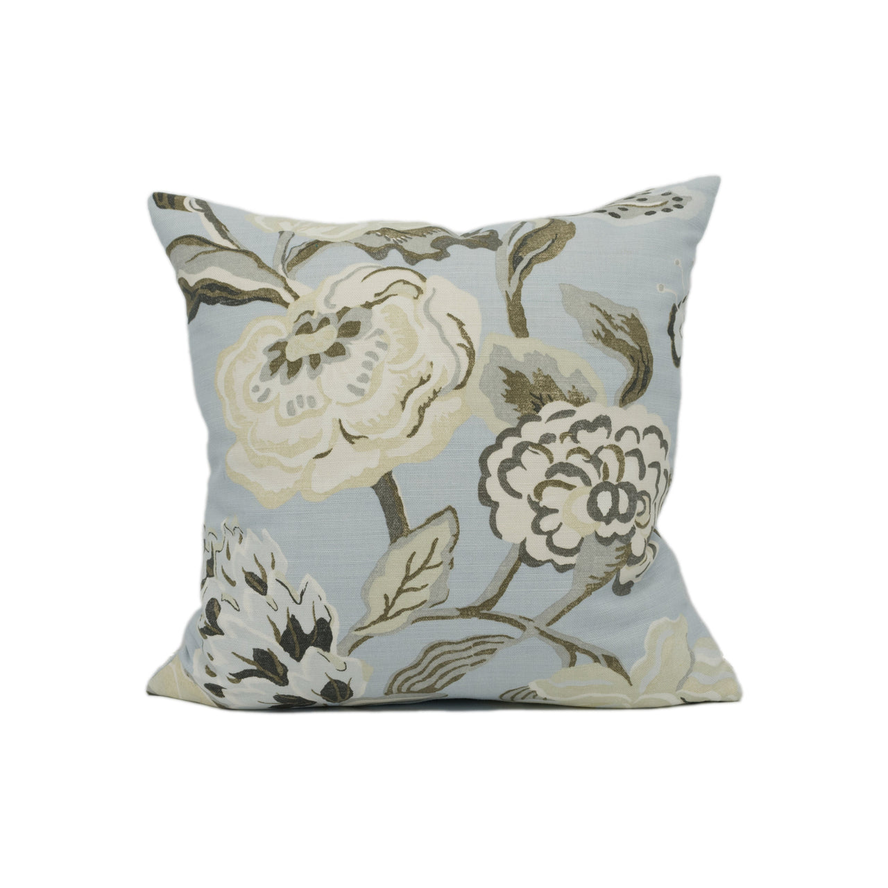 Thibaut - Navesink - Aqua - Elegant Floral Cushion Cover - Handmade Throw Pillow - Designer Home Décor