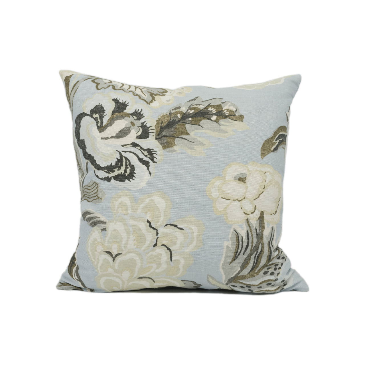 Thibaut - Navesink - Aqua - Elegant Floral Cushion Cover - Handmade Throw Pillow - Designer Home Décor