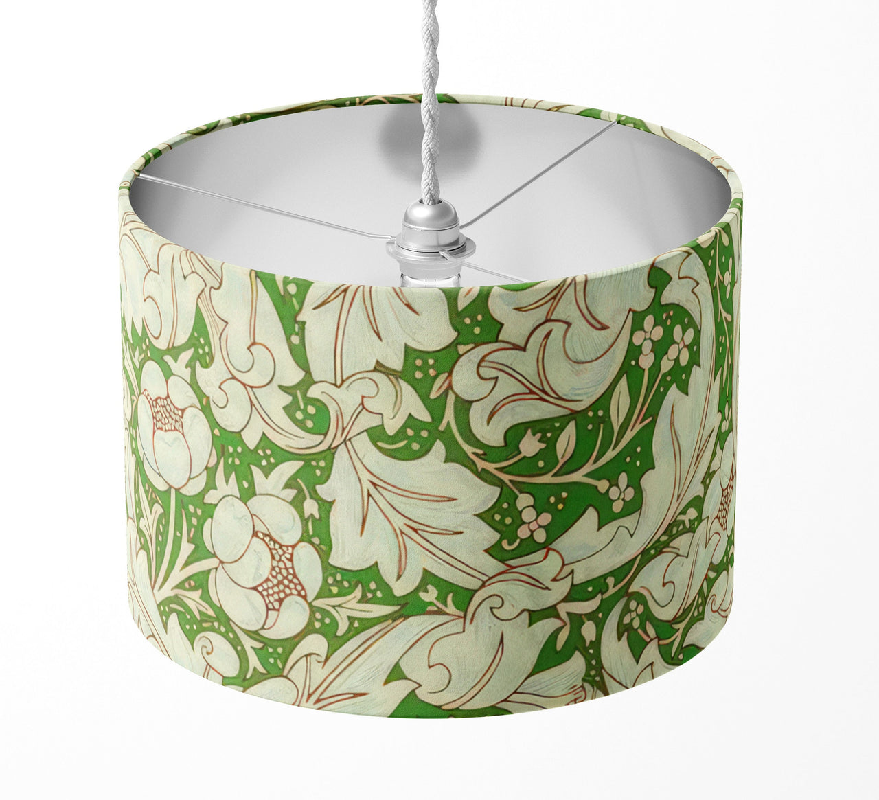 William Morris - Bachelors Button - Leaf Green / Sky - Lampshade Stunning Handmade