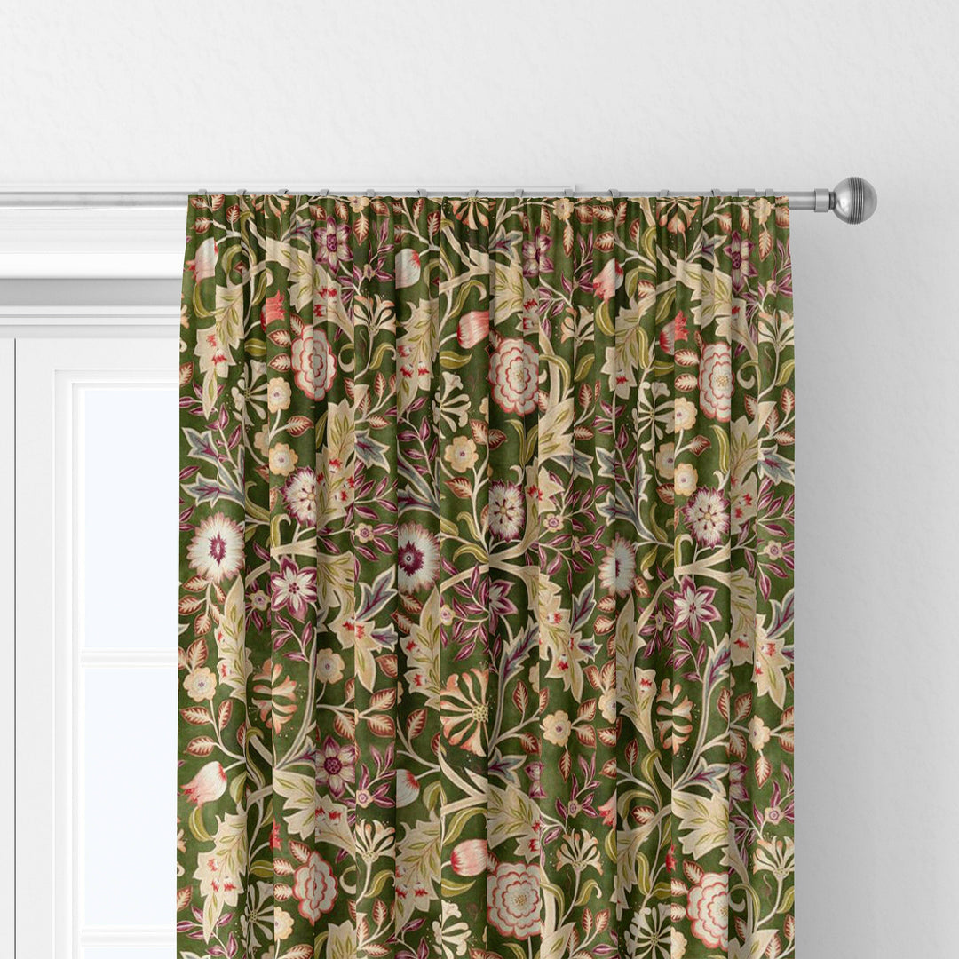 William Morris Wilhelmina Moss Curtains Made to Measure Drapes Designer Home Decor.