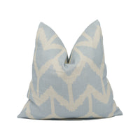 Thumbnail for Andrew Martin - Togo - Powder - Ikat Chevron Print Cushion Cover - Handmade Throw Pillow - Designer Home Décor