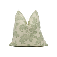 Thumbnail for Soane Britain - Scrolling Acanthus - Eau de Nil Ivory Linen - Delicate Classic French Floral Designer Cushion Cover - Luxury Throw Pillow