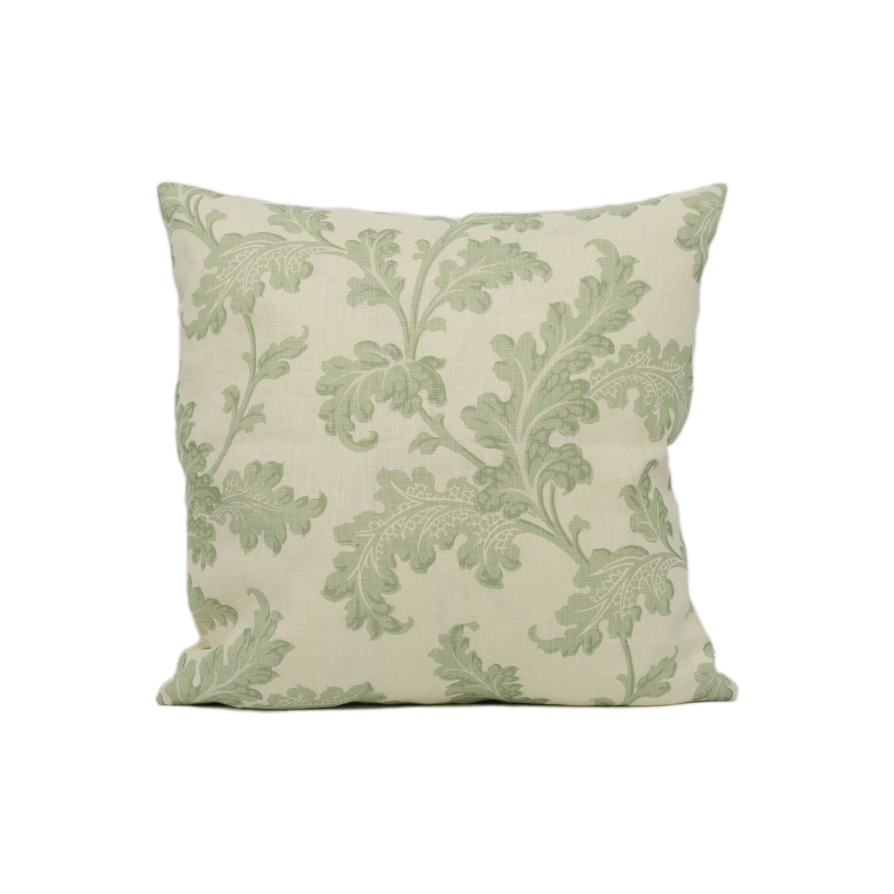 Soane Britain - Scrolling Acanthus - Eau de Nil Ivory Linen - Delicate Classic French Floral Designer Cushion Cover - Luxury Throw Pillow