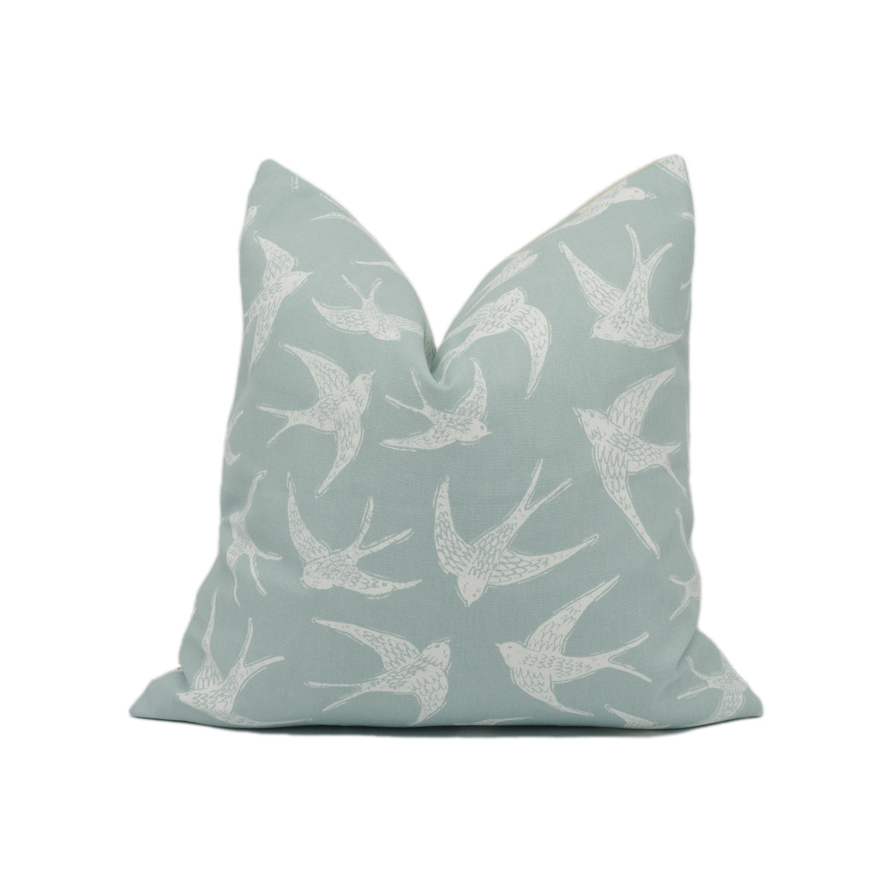 Clarke and Clarke - Fly Away - Duckegg - Pretty Birds in Flight Cushion Cover - Handmade Throw Pillow - Designer Home Décor