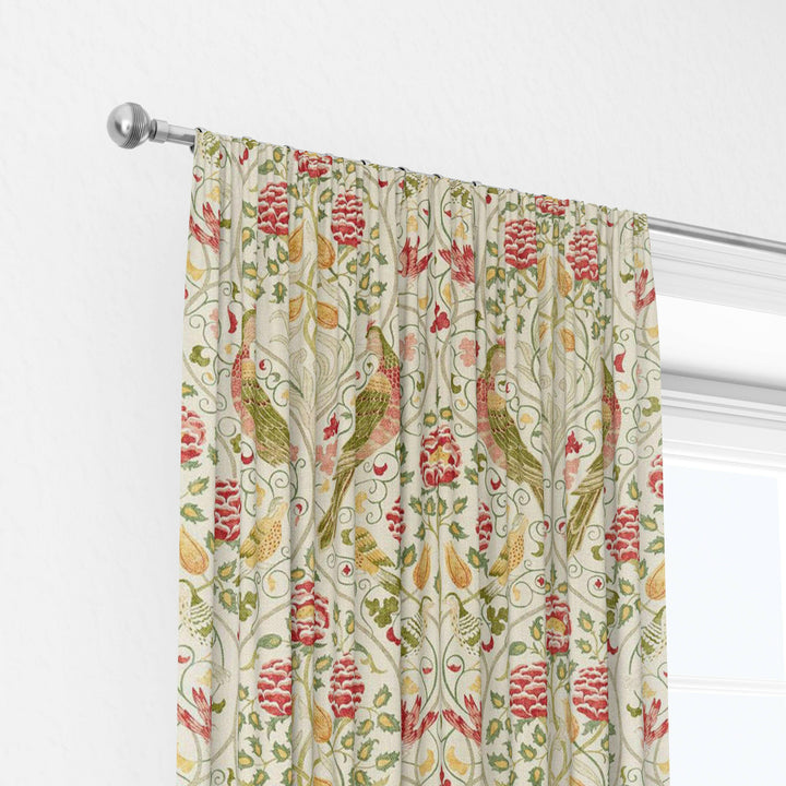 William Morris Seasons by May Linen Curtains Made to Measure Drapes Designer Home Decor.