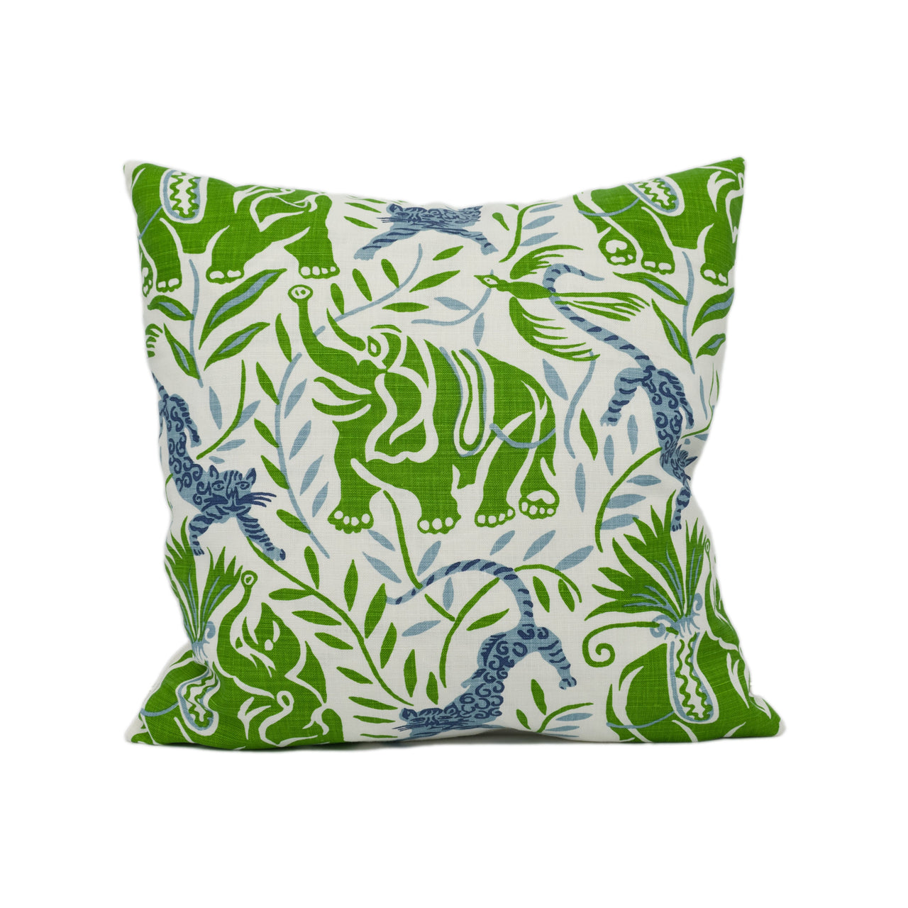 Christopher Farr - La Jungle - Green - Raoul Dufy Inspired Exotic Wildlife Cushion Cover - Handmade Throw Pillow - Designer Home Décor