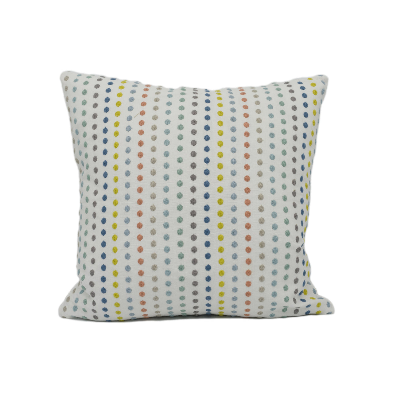 Villa Nova - Dotty - Sorbet - Fun Bright Colourful Embroidered Polka Dot Cushion Cover - Handmade Throw Pillow - Designer Home Décor