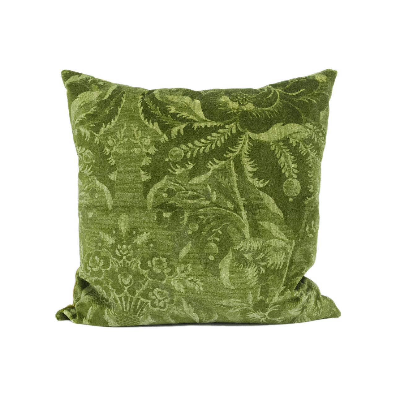 Zoffany - Ducato Velvet - Olivine - Sumptuous Damask Inspired Luxury Velvet Cushion Cover - Handmade Throw Pillow Designer Home Décor