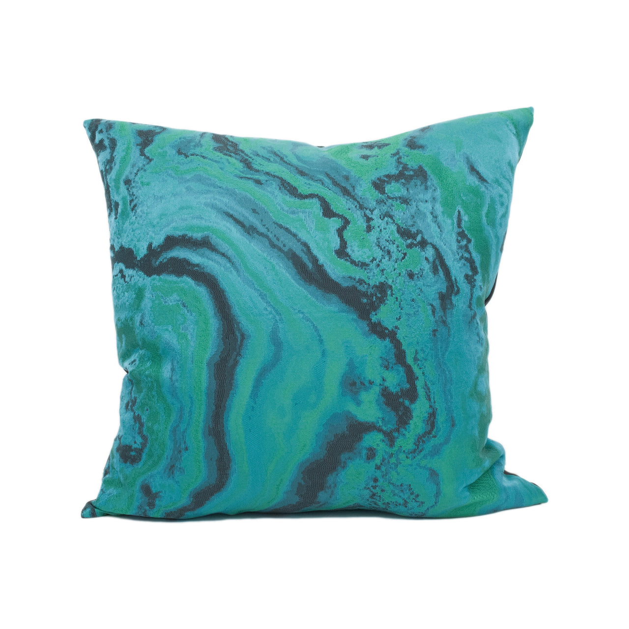 Zoffany - Serpentine - Blue Malachite - Chic Abstract Marbled Cushion Cover - Handmade Throw Pillow - Designer Home Décor