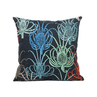 Thumbnail for Designers Guild - Les Centaurees - Chardon - Chic Embroidered Thistle Motif Cushion Cover - Handmade Throw Pillow - Designer Home Décor