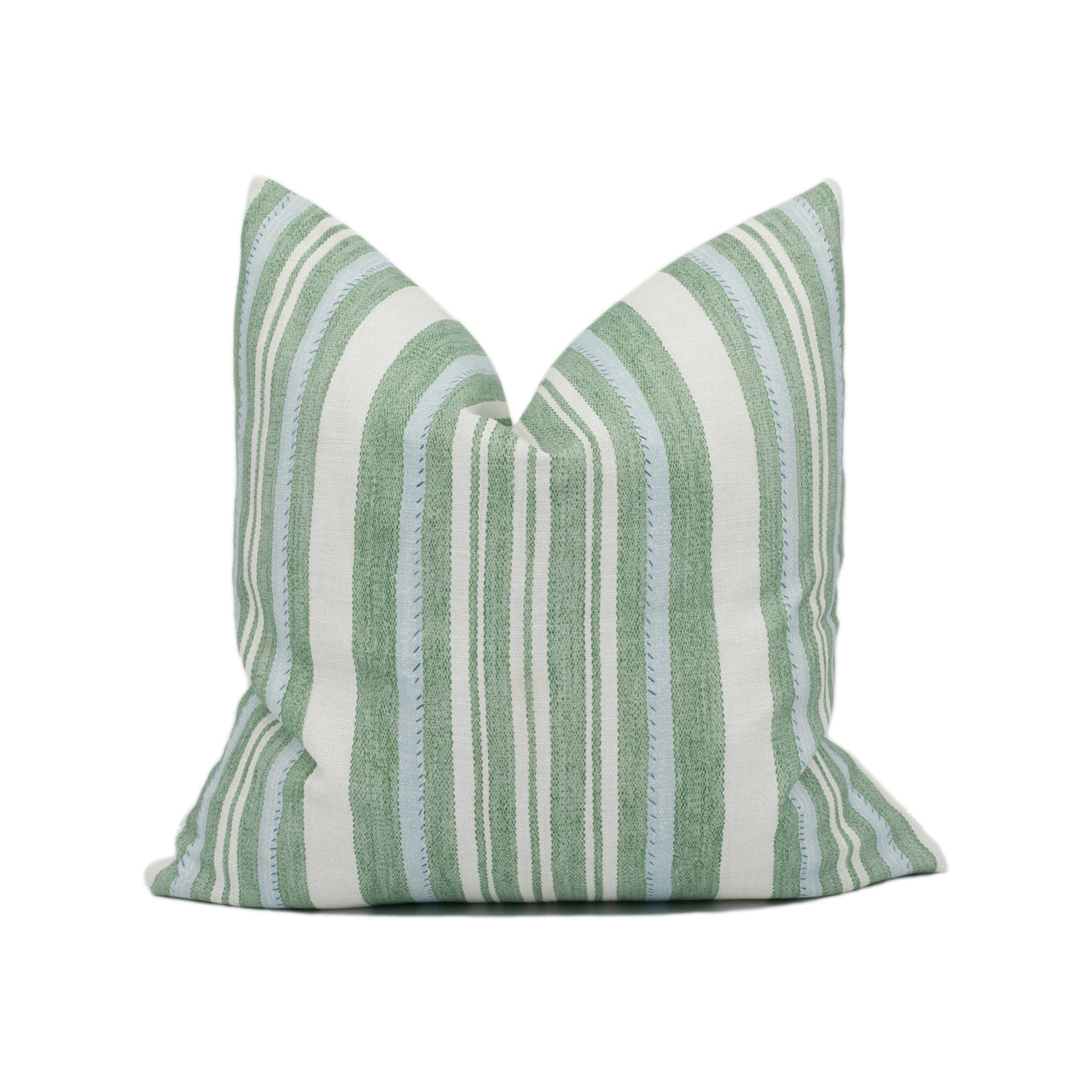 Jane Churchill - Tulsi Stripe - Green - Lively Modern Striped Cushion Cover - Handmade Throw Pillow - Designer Home Décor