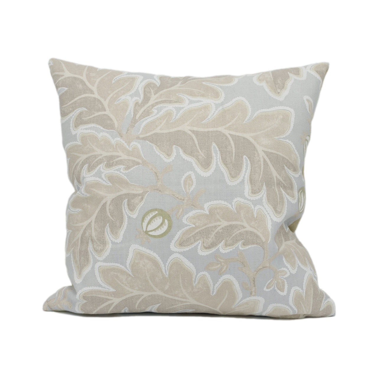 Colefax and Fowler - Melbury - Old Blue -  Subdued Oversized Leafy Foliage Cushion Cover - Handmade Throw Pillow - Designer Home Décor