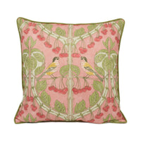 Thumbnail for GP and J Baker - Birds & Cherries - Coral - Charming Floral Bird Cushion Cover - Handmade Throw Pillow - Designer Home Décor