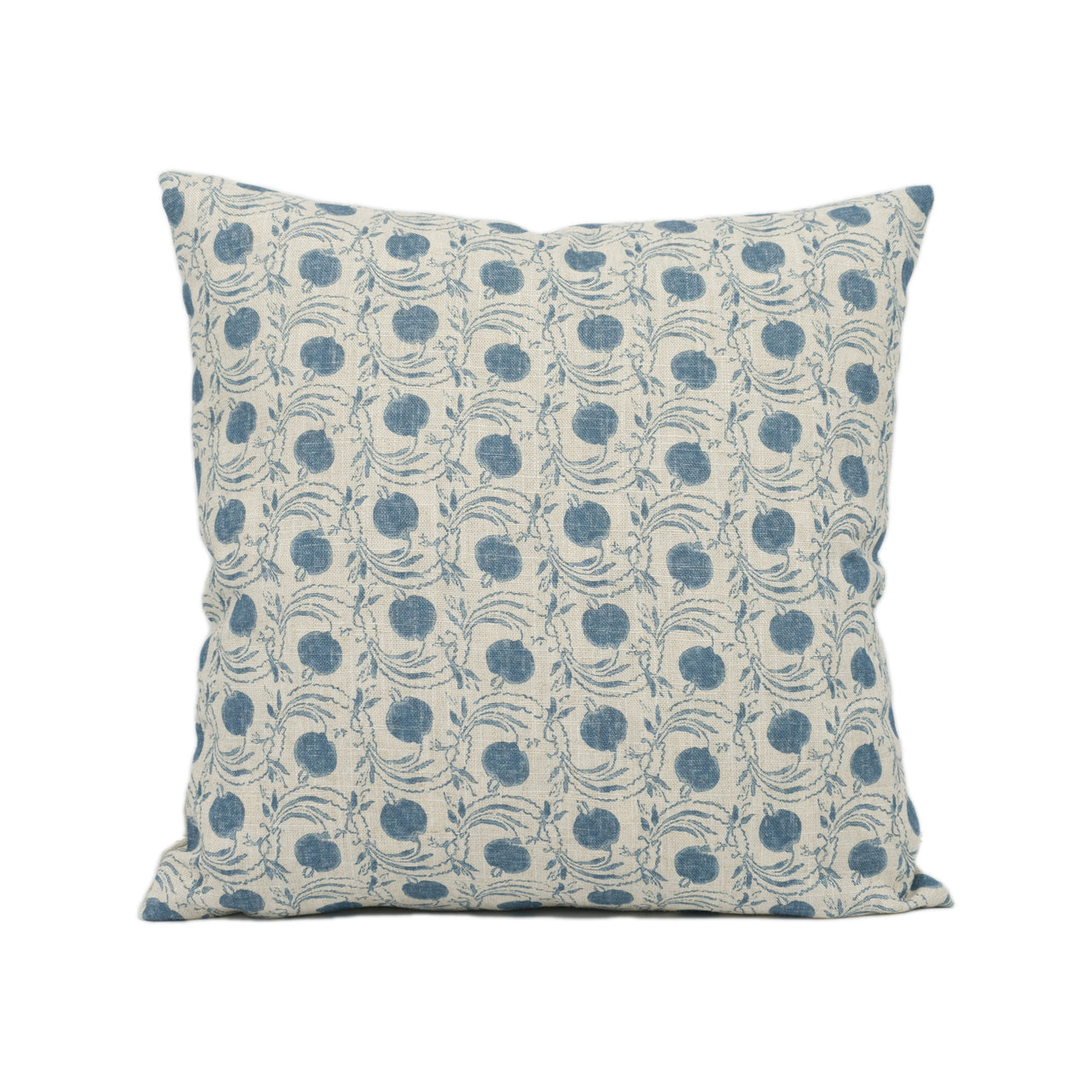 GP & J Baker - Seed Pod - Blue - Small Scale Indian Inspired Designer Cushion Cover - Luxury Throw Pillow - Handmade Home Decor