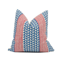 Thumbnail for Carolina Irving - Aegean Stripe - Sea / Indigo - Geometric and Stripe Cushion Cover - Handmade Throw Pillow - Designer Home Décor