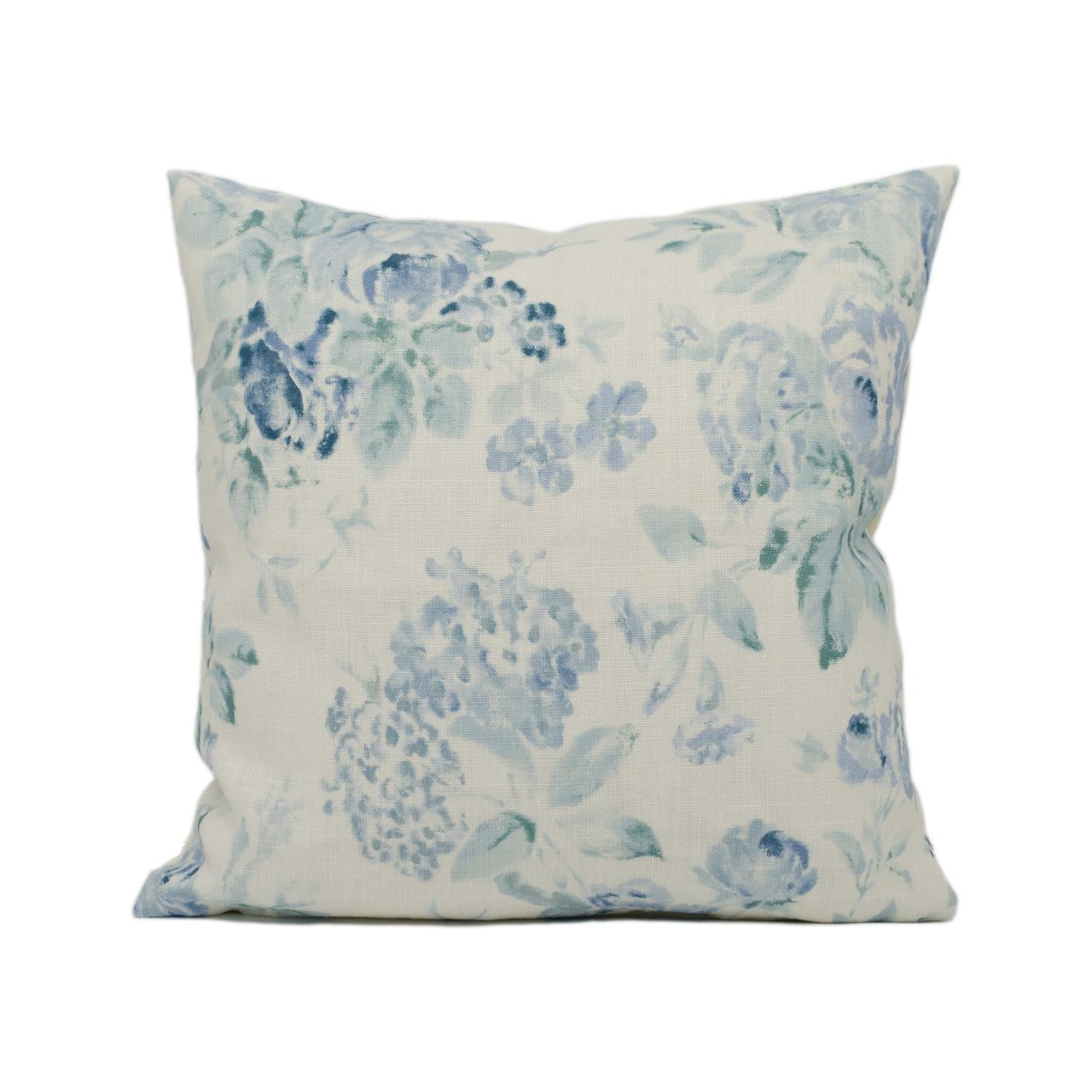 Lee Jofa - Hollyhock - Aqua / Blue - Rare Elegant Floral Cushion Cover - Handmade Throw Pillow - Designer Home Décor