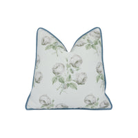 Thumbnail for Colefax and Fowler - Bowood - Silver Leaf Linen Union - Classic Floral Designer Cushion Cover - Handmade Throw Pillow Luxury Home Décor