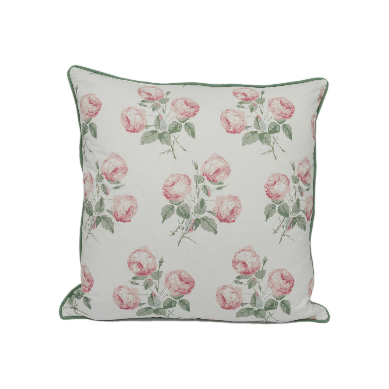 Colefax and Fowler - Bowood - Pink / Leaf Chintz - Classic Iconic Floral Designer Cushion Cover - Handmade Throw Pillow Luxury Home Decor