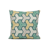 Thumbnail for Camengo - Baleares - Vert - Exceptional Embroidered Modern Geometric Designer Cushion Cover - Luxury Throw Pillow - Handmade Home Decor