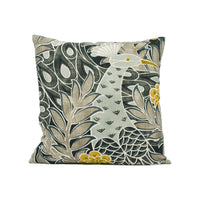 Thumbnail for Thibaut - Desmond - Black and Charcoal - Gorgeous Peacock Design Cushion Cover - Handmade Throw Pillow - Designer Home Décor