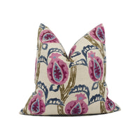 Thumbnail for William Yeoward for Designers Guild - Malati - Mulberry - Floral Indian Pomegranate Cushion Cover - Handmade Throw Pillow - Designer Home