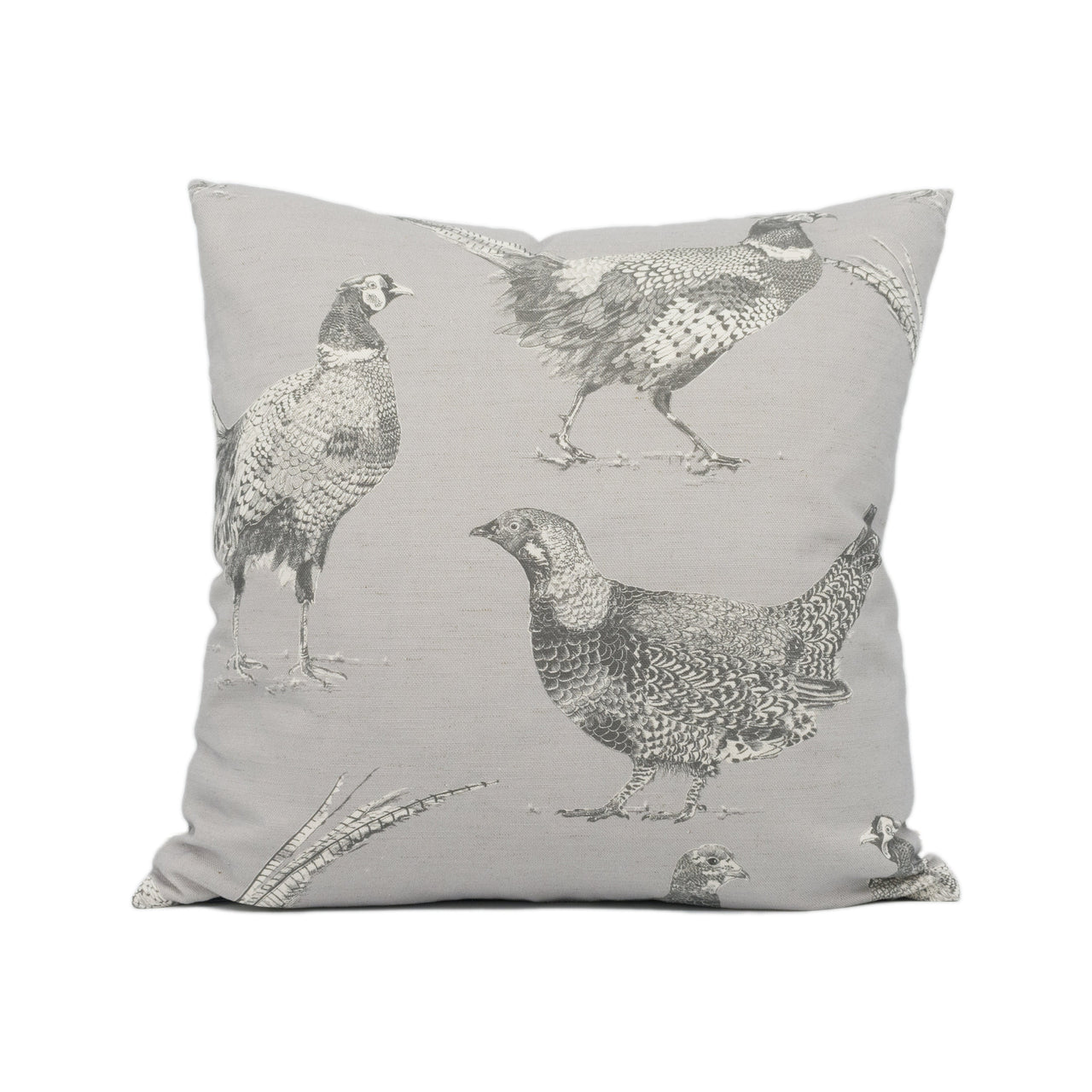 Voyage - Venatu - Antique - Artistic Pen Drawn Pheasant Cushion Cover - Handmade Throw Pillow Designer Country Home Décor