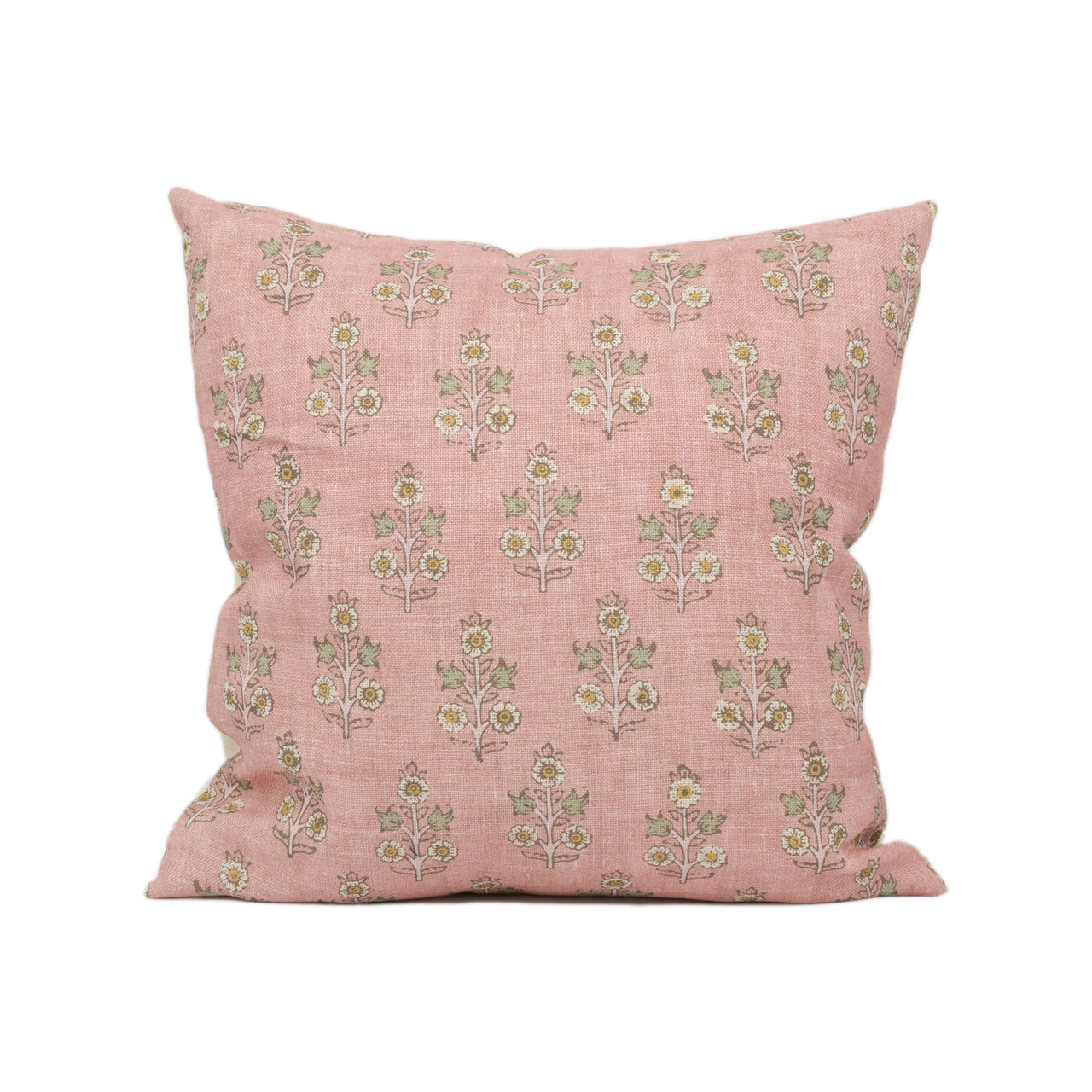 GP & J Baker - Poppy Sprig - Blush - Indian Inspired Floral Cushion Cover - Handmade Throw Pillow - Designer Home Décor