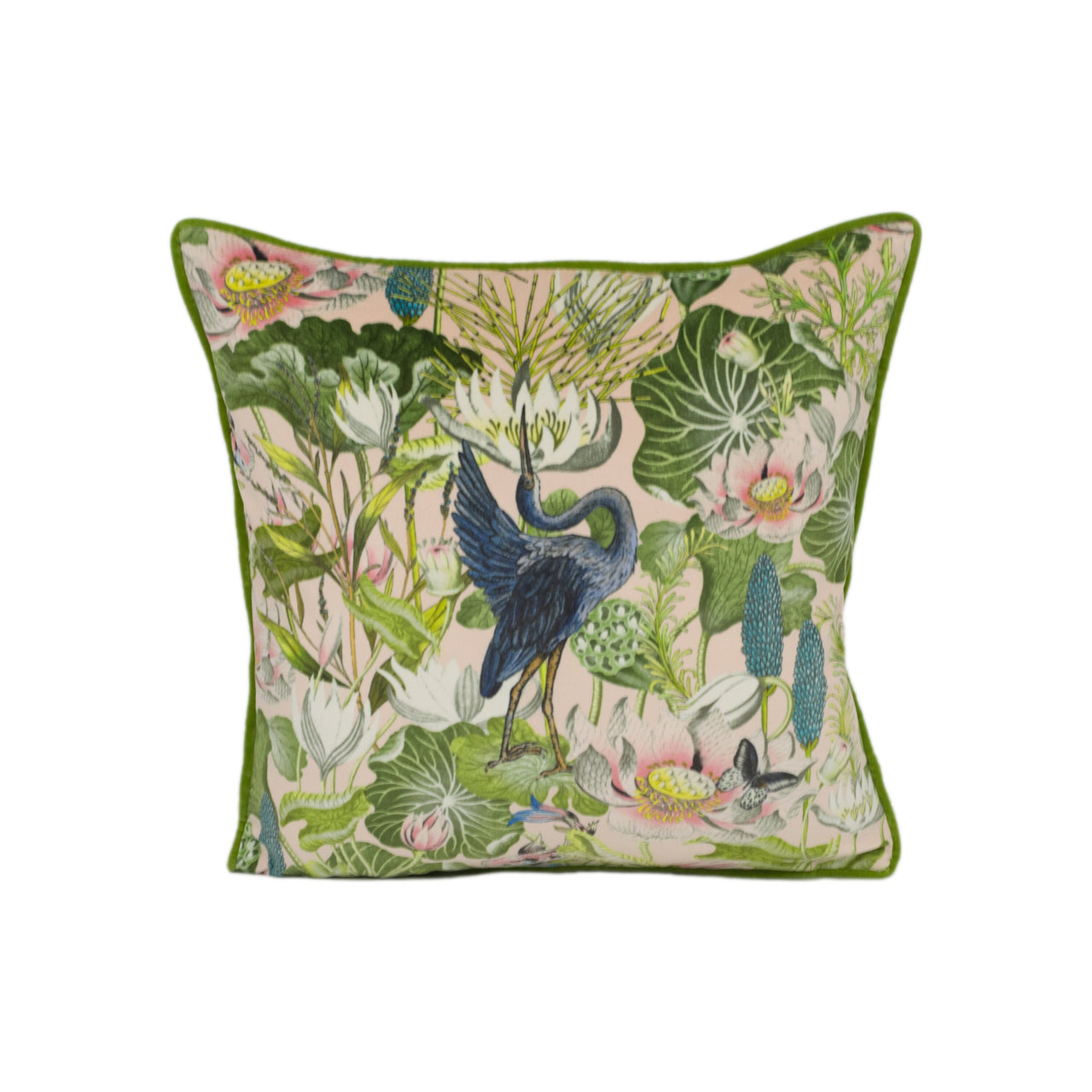 Wedgwood by Clarke and Clarke - Waterlily - Blush Velvet - Stunning Contrast Piped Cushion Cover Handmade Throw Pillow Designer Home Décor