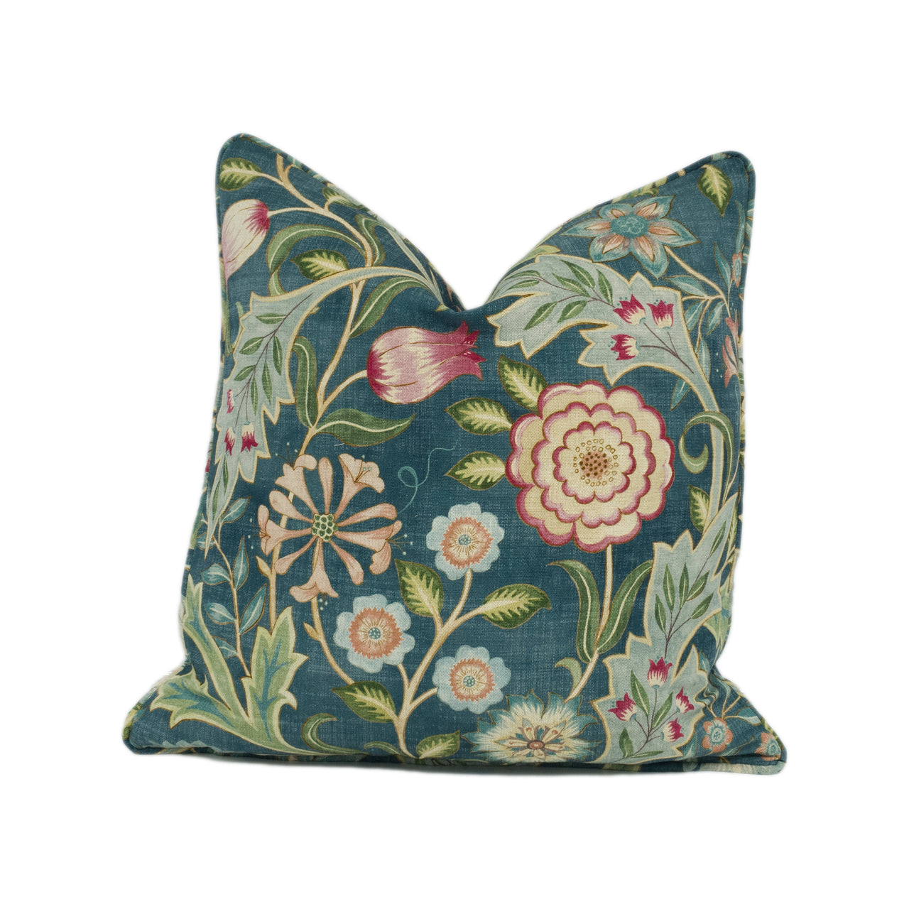 William Morris - Wilhelmina - Teal - Cushion Cover Throw Pillow Designer Home Décor