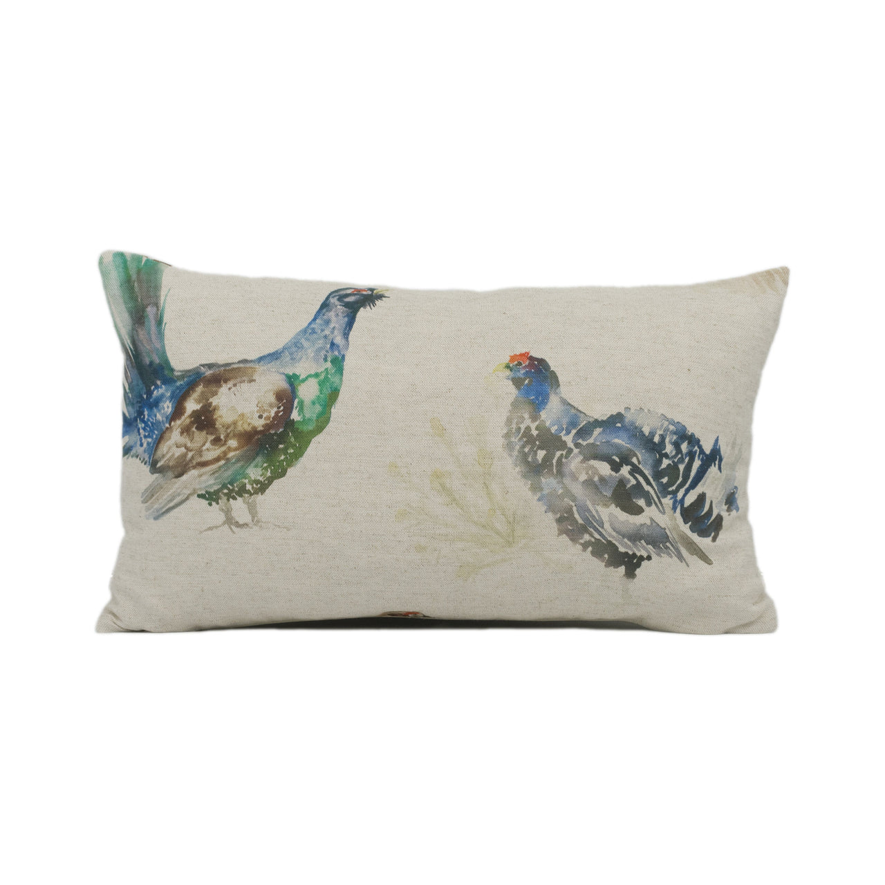 Voyage - Game Birds - Linen - Rustic Countryside Cushion Cover Handmade Throw Pillow Designer Home Décor