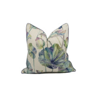 Thumbnail for Voyage - Cheriton - Skylark - Stunning Watercolour Lotus Cushion Cover - Handmade Throw Pillow Designer Home Decor