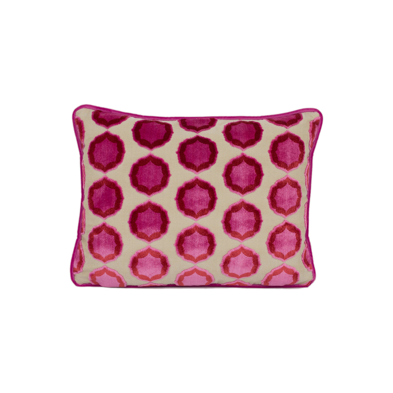 Manuel Canovas - Tiana - Rose / Orange -  Glamorous Designer Cut Velvet Cushion Cover - Handmade Throw Pillow - Designer Home Décor