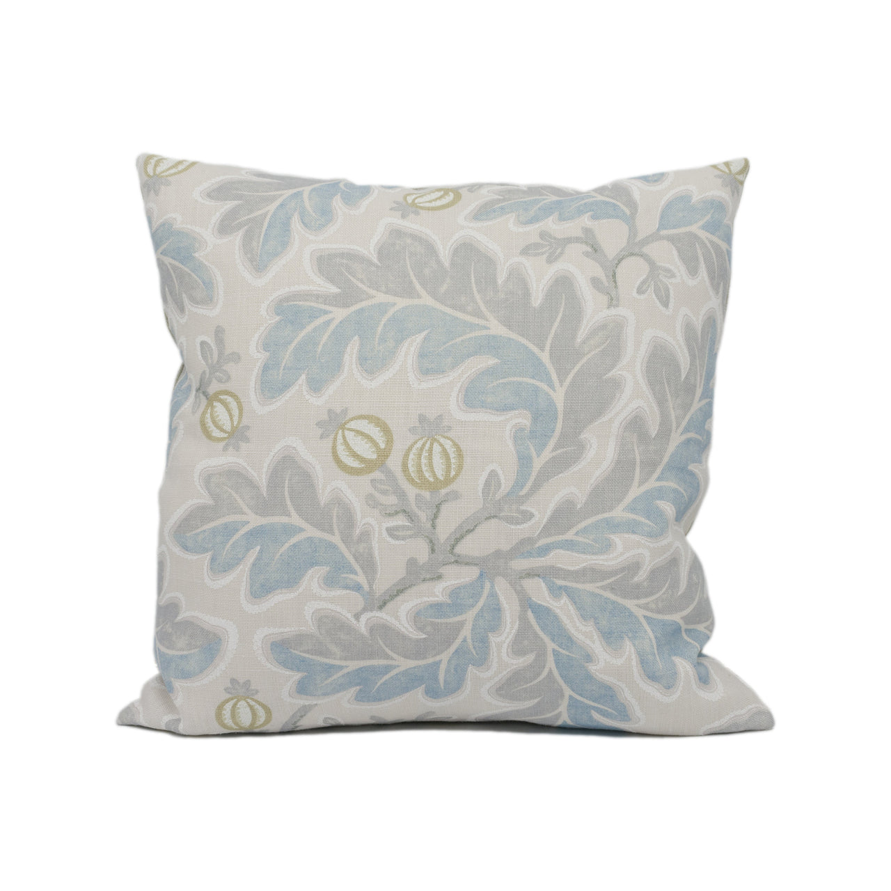 Colefax and Fowler - Melbury - Grey Blue -  Subdued Oversized Leafy Foliage Cushion Cover - Handmade Throw Pillow - Designer Home Décor