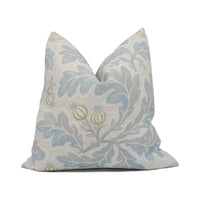 Thumbnail for Colefax and Fowler - Melbury - Grey Blue -  Subdued Oversized Leafy Foliage Cushion Cover - Handmade Throw Pillow - Designer Home Décor