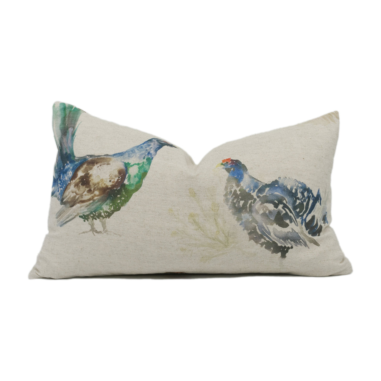 Voyage - Game Birds - Linen - Rustic Countryside Cushion Cover Handmade Throw Pillow Designer Home Décor