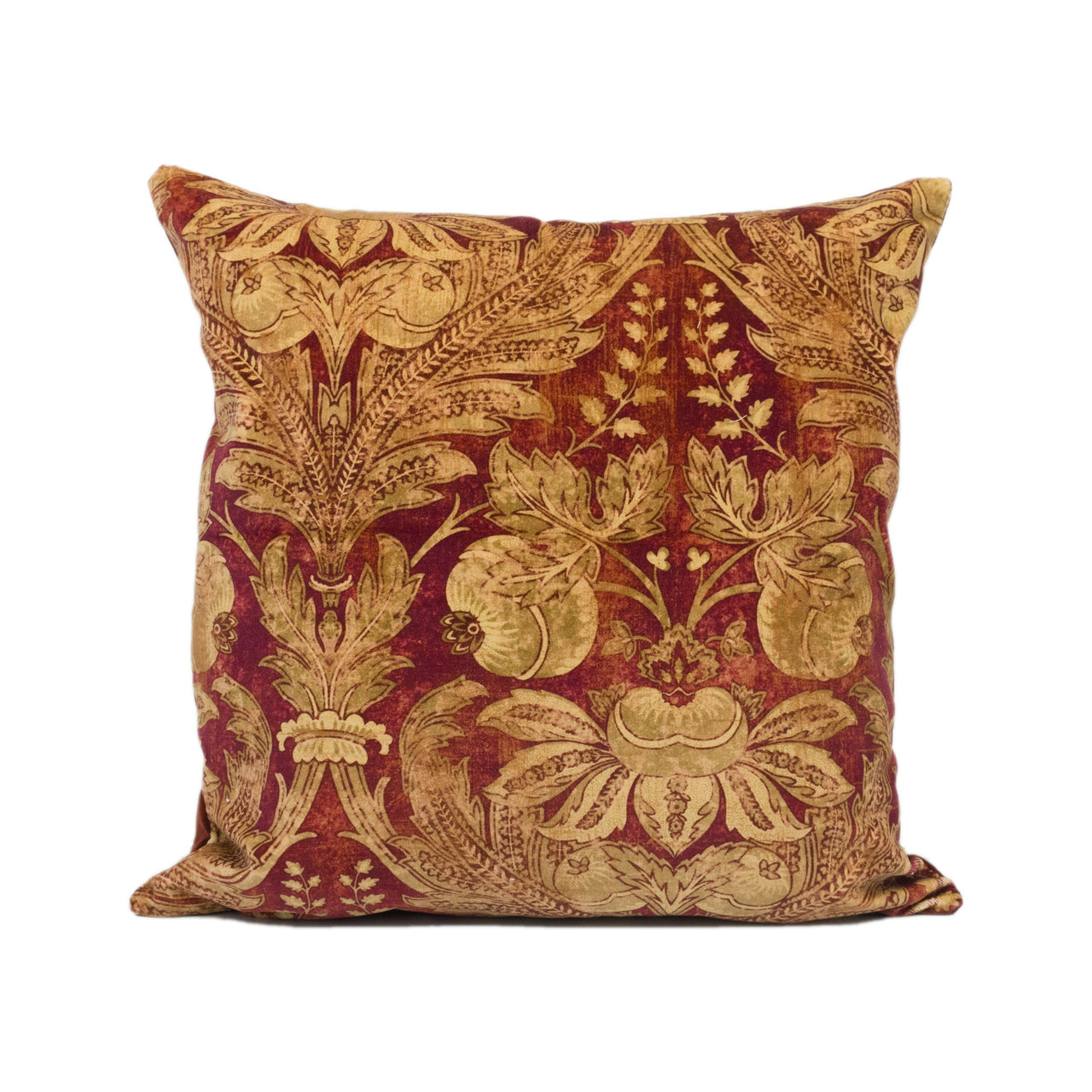 GP & J Baker - Lapura Velvet - Indian Red - Elegant Indienne Inspired Cushion Cover - Handmade Throw Pillow Designer Home Décor