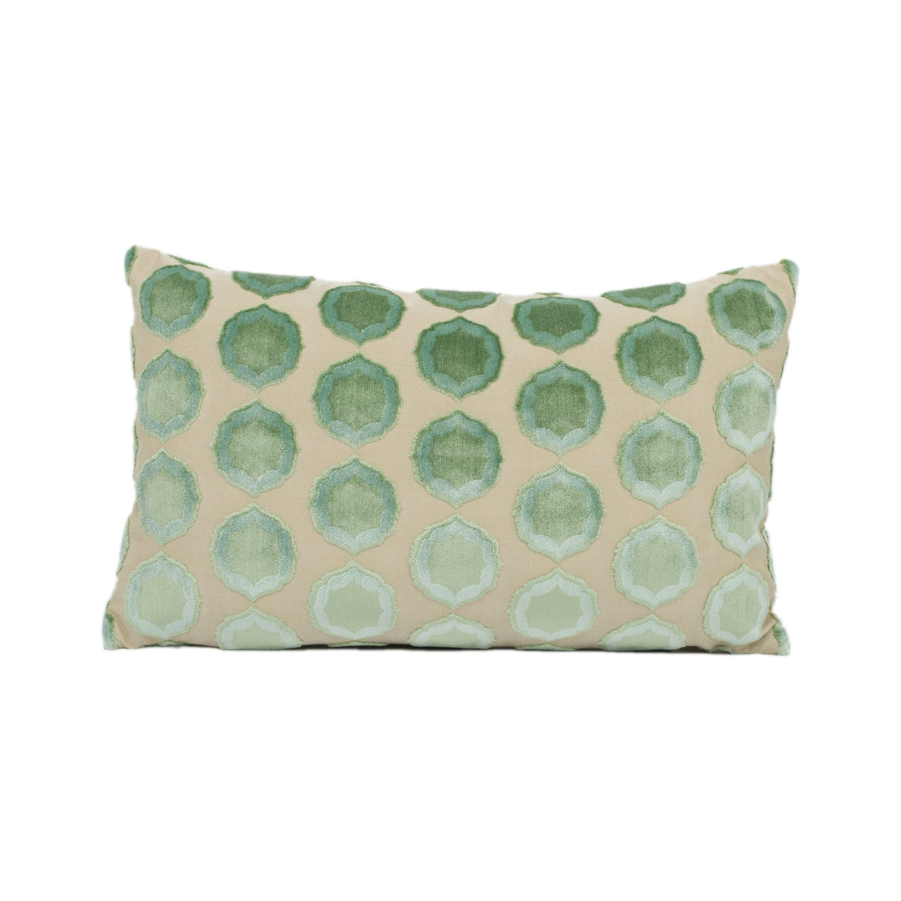 Manuel Canovas - Tiana - Turquoise / Nattier -  Glamorous Designer Cut Velvet Cushion Cover - Handmade Throw Pillow - Designer Home Décor