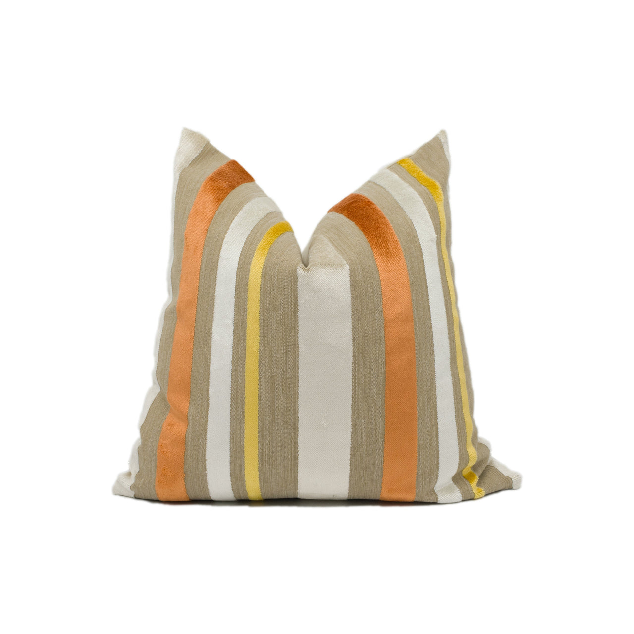 Designers Guild - Trasimeno - Oyster - Luxurious Cut Velvet Striped Cushion Cover - Handmade Throw Pillow - Designer Home Décor