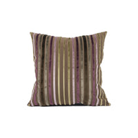 Thumbnail for Zoffany - Rossini - Chocolate  Mauve - Sophisticated Plush Striped Velvet Cushion Cover - Handmade Throw Pillow - Designer Home Décor