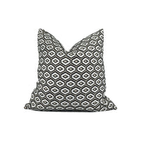 Thumbnail for Clarke & Clarke - BW1041 - Black / White - Monochrome Geometric Plush Cut Velvet Cushion Cover - Handmade Throw Pillow - Designer Home Décor