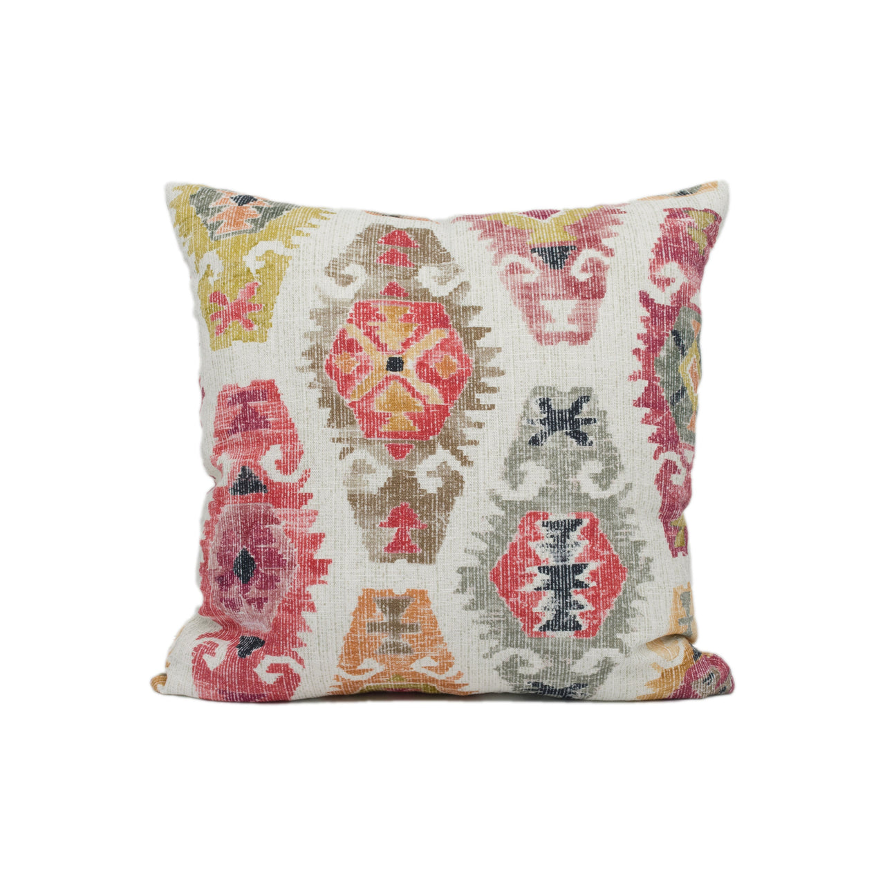 Jane Churchill - Sumba - Red / Orange - Asian Kilim Pattern Inspired  Cushion Cover - Handmade Throw Pillow - Designer Home Décor