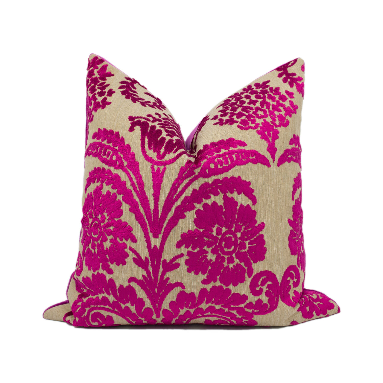 Designers Guild - Ombrione - Cassis - Bright Funky Jacquard Velvet Cushion Cover - Handmade Throw Pillow - Designer Home Décor