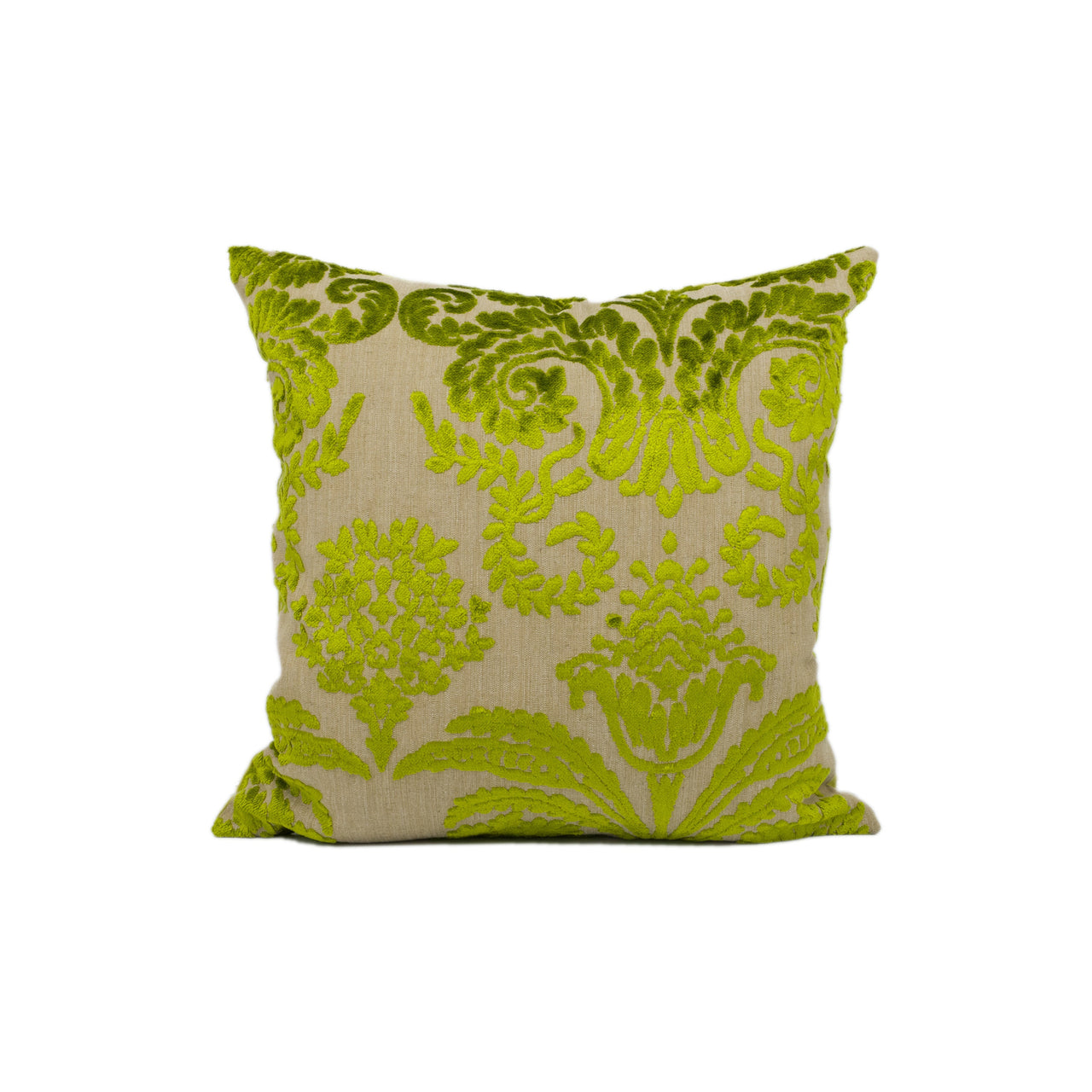 Designers Guild - Ombrione - Lime - Bright Funky Jacquard Velvet Cushion Cover - Handmade Throw Pillow - Designer Home Décor