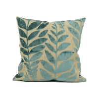 Thumbnail for Designers Guild - Foglia - Azure - Handsome Fern Leaf Nature Inspired Cut Velvet Cushion Cover - Handmade Throw Pillow - Designer Home Décor