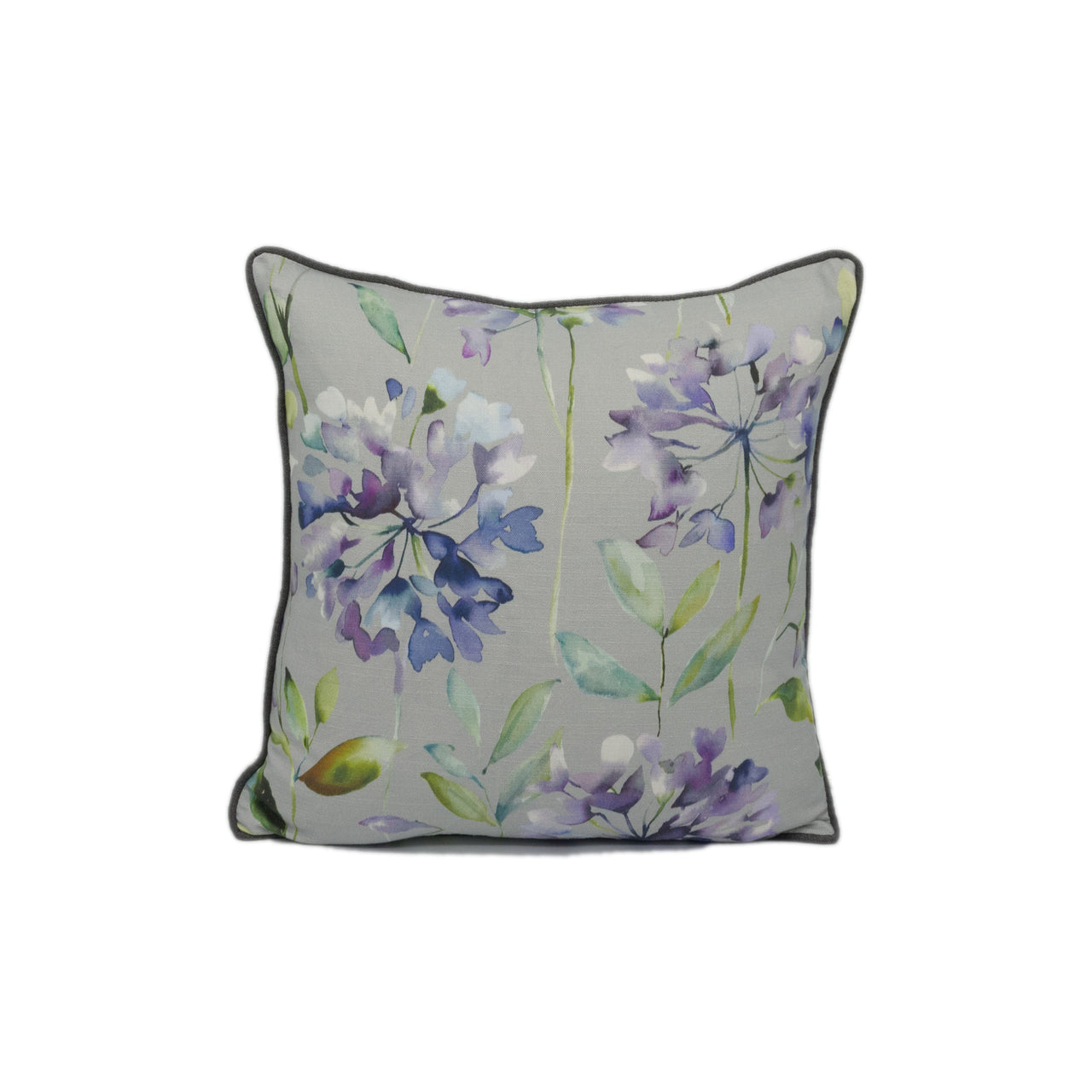 Voyage - Clovelly - Violet - Stunning Floral Watercolour Cushion Cover - Handmade Throw Pillow - Designer Home Decor