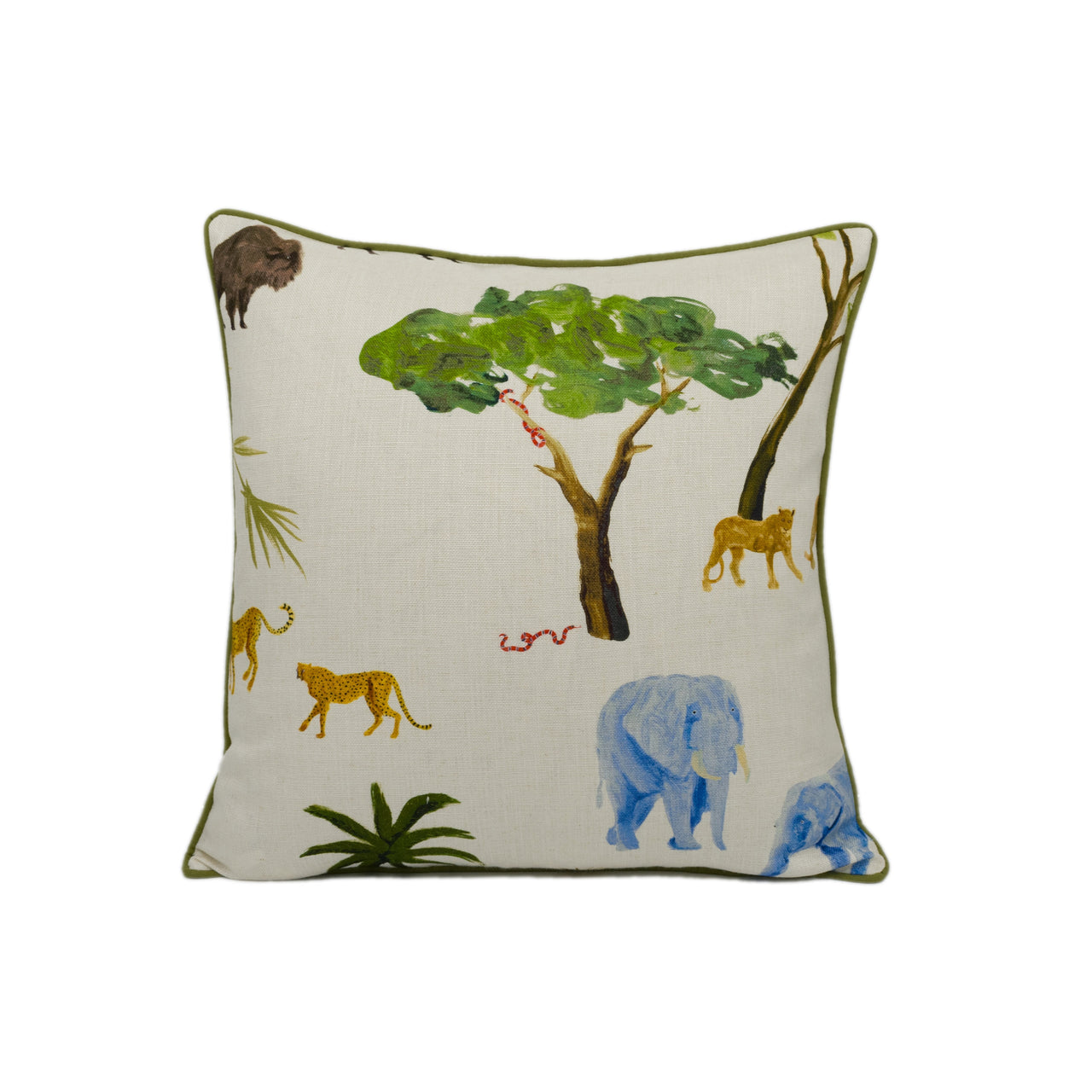 Andrew Martin - Noah - Multi - Piped Stunning Cushion Cover - Designer Throw Pillow Luxury Handmade Deoc