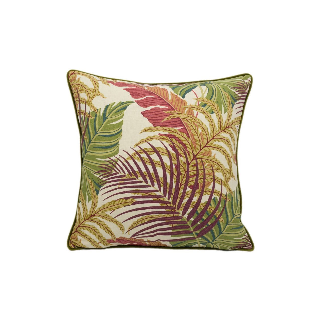 Sanderson - Manila - Mulberry / Sand - Stunning Contrast Piped Designer Cushion Cover Home Decor Throw Pillow