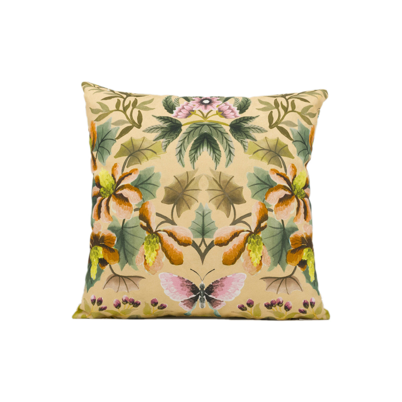 Designers Guild - Ikebana Damask - Coral - Painterly Kaleidoscopic Floral Cushion Cover - Handmade Throw Pillow - Designer Home Décor